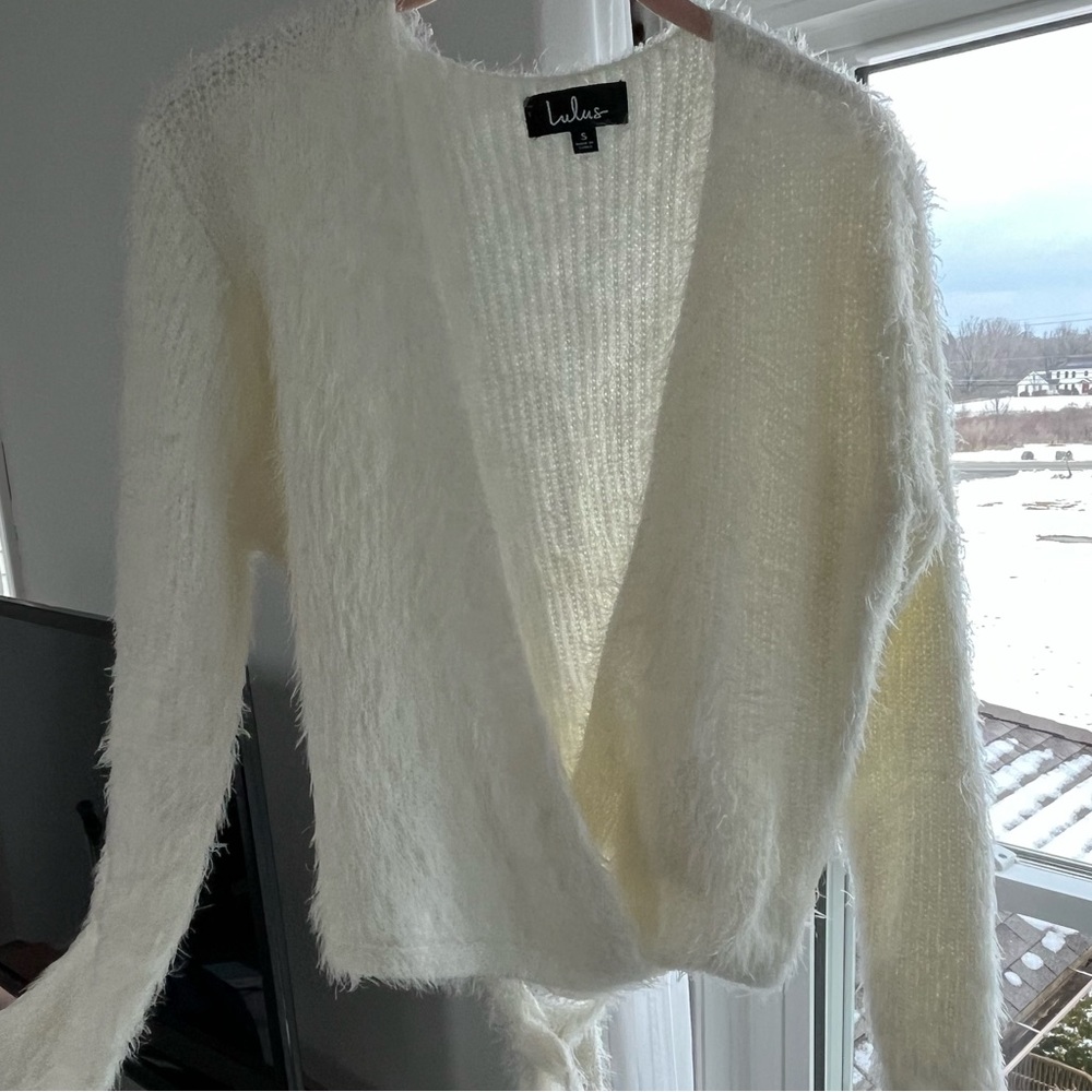 Eyelash wrap sweater